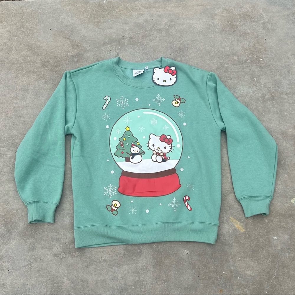 hello kitty HK sanrio christmas holiday crew neck sweater long sleeve snow xmas